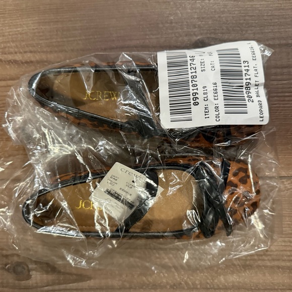 J. Crew Crewcuts Girls' leopard ballet flats size Toddler 9 - Picture 6 of 6